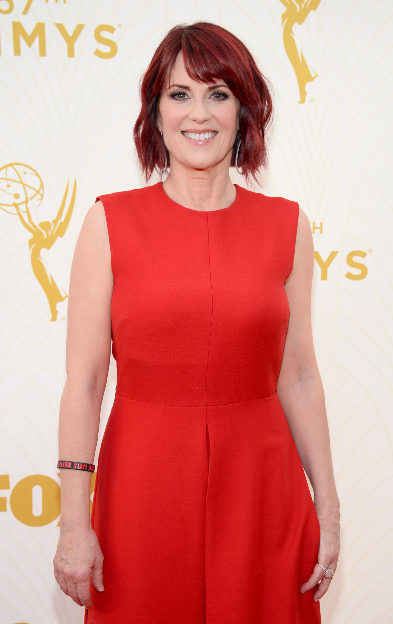 Megan Mullally arrives at the 67th Primetime Emmy Awards on Sunday, Sept. 20, 2015, at the Microsoft Theater in Los Angeles. (Photo by Al Powers/Invision for the Television Academy/AP Images)