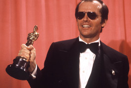  Actor Jack Nicholson is 80 on April 22. 
FILE - In this March 30, 1975 file photo, actor Jack Nicholson, named best actor of 1975 by the Motion Picture Academy, holds the Oscar he won for his role in "One Flew over the Cuckoo's Nest" in Los Angeles.  Hundreds of artists, actors and musicians spent hours talking to Elliot Mintz, a radio and TV broadcaster in the 1960s and 70s, who is launching ElliotMintz.com on May 18, 2014.  Nicholson talked about the challenge of his One Flew Over the Cuckoos Nest role before he won the Oscar for it. (AP Photo, file)