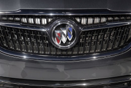 The grill of a 2017 Buick LaCrosse is shown at the Los Angeles Auto Show on Wednesday, Nov. 18, 2015, in Los Angeles. (AP Photo/Chris Carlson)