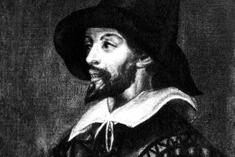 A portrait of Guy Fawkes, shown Feb. 21, 1977, showing him gaunt from torture after discovery of the Gunpowder Plot of 1606, which is to be sold at Sothebys on March 9. It was done anonymously during "one of his examinations" --  the interrogation torture at the Tower after his arrest. Fawkes was tortured extensively to reveal the names of the other plotters and his crushed fingers could barely sign the confession which is in the Public Record Office. The portrait is expected to fetch between £200 - £400. (AP Photo/Press Association)