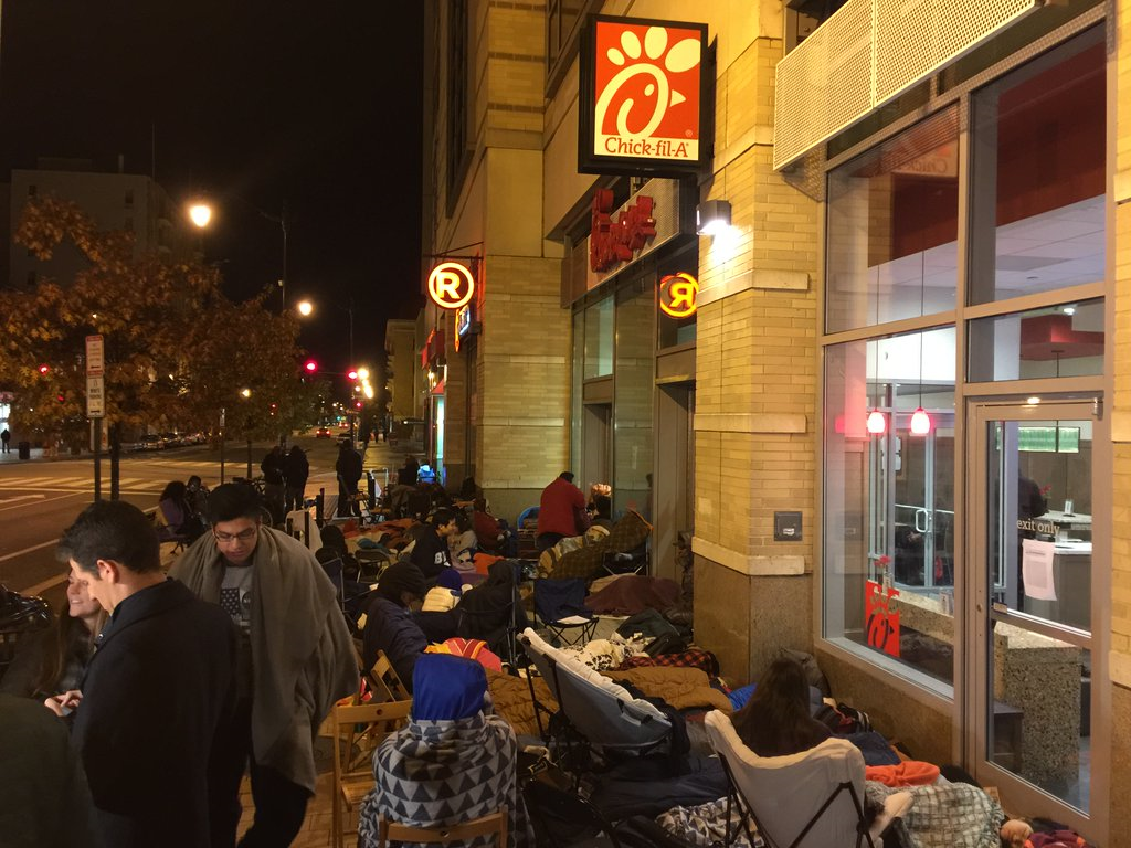 100 people hold the line at D.C. Chick-fil-A opening