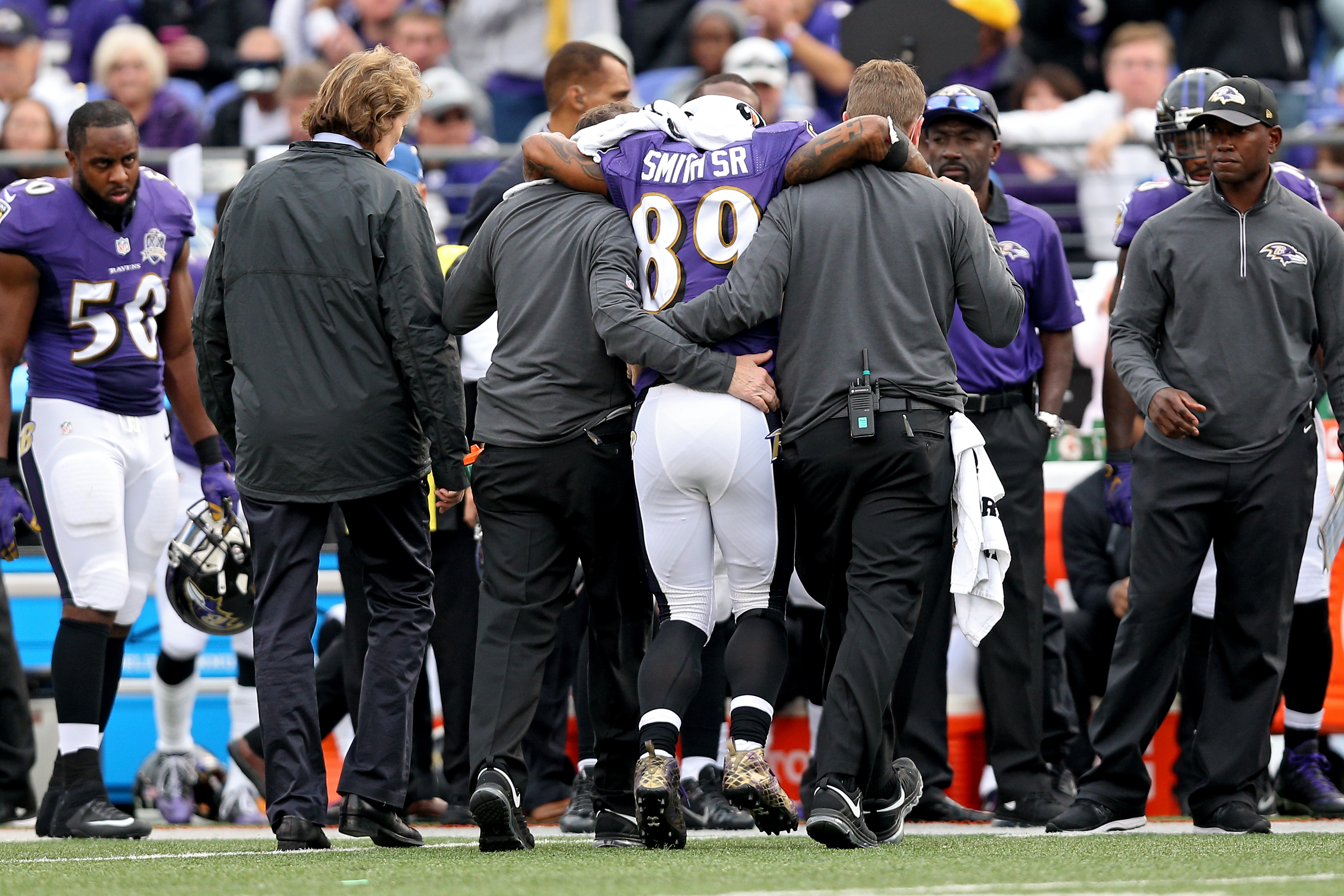 Ravens’ Smith is down, but not out