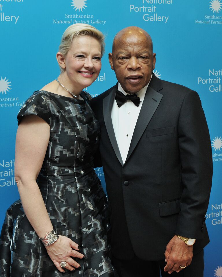 National Portrait Gallery director Kim Sajet is pictured with Congressman John Lewis. (Courtesy Shannon Finney, www.shannonfinneyphotography.com