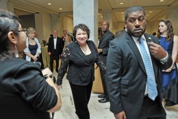 Supreme Court Justice Sonia Sotomayor is seen here arriving at the National Portrait Gallery on Nov. 15, 2015. (Courtesy Shannon Finney, www.shannonfinneyphotography.com)