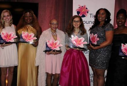 Anna Norwood, Shay Sharpe, Charelle Barnes, Holly Bertone, Kisa Ward and Raquel Witherspoon were honored with the Inspire, Courage, Volunteer, Hope, KM Warrior and Transformation awards. They all gave moving stories of being breast cancer survivors.