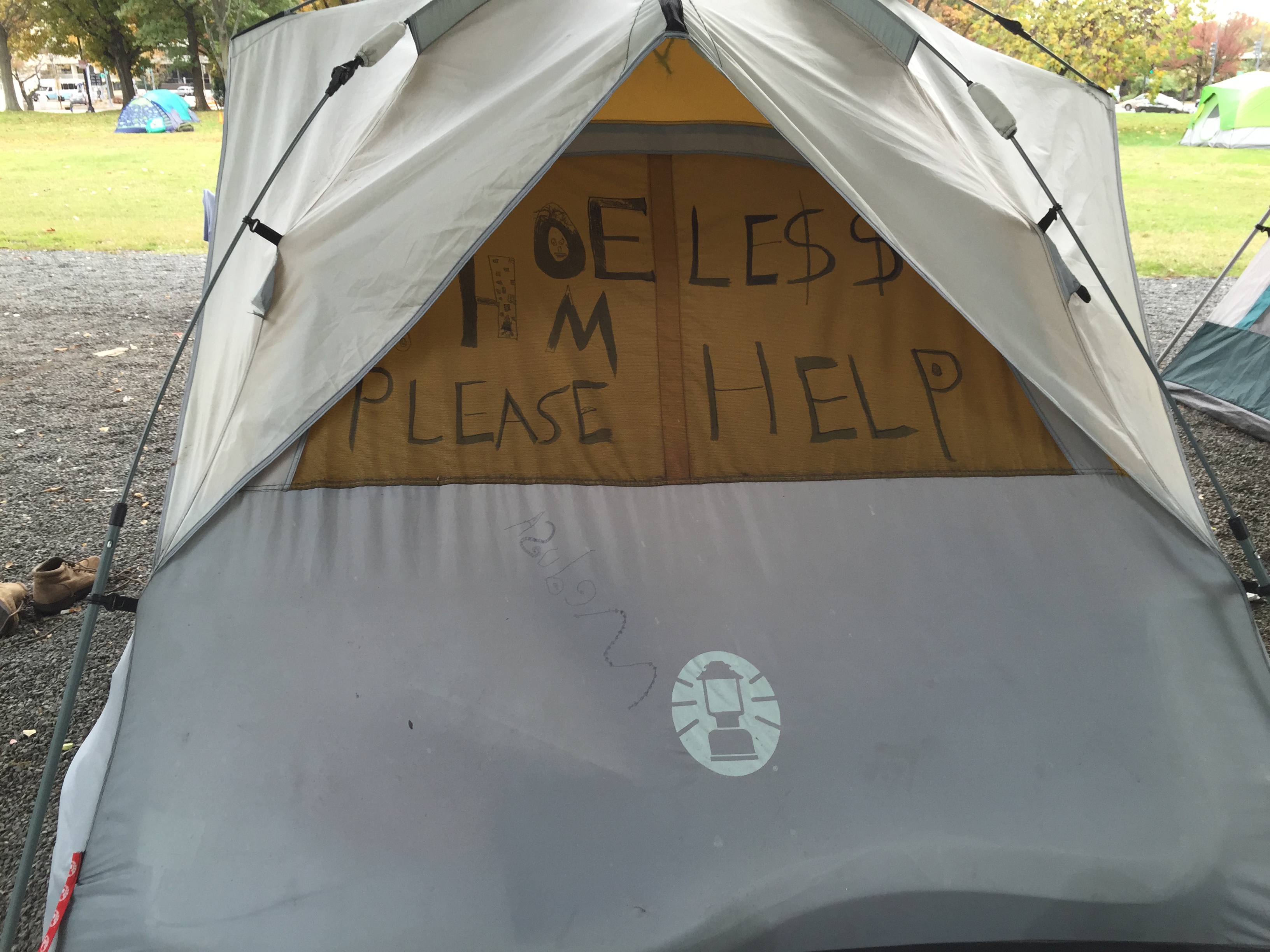 Ahead of winter, more tents at Virginia Avenue homeless camp