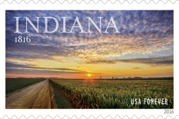 Indiana statehood (&copy; 2016 USPS)