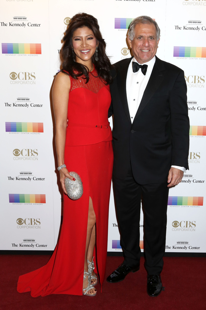 Julie Chen, left, and Les Moonves attend the 38th Annual Kennedy Center Honors at The Kennedy Center Hall of States on Sunday, Dec. 6, 2015, in Washington. (Photo by Greg Allen/Invision/AP)