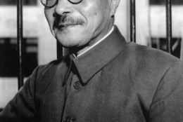 This is a December 1947 photo of Japanese Premier General Hideki Tojo, at an unknown location.  (AP Photo)