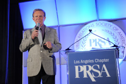 Bob Eubanks speaks at the 48th Annual PRism Awards on Wednesday Nov. 7, 2012 in Los Angeles. (Photo by Jordan Strauss/Invision for PRSA Los Angeles/AP Images)