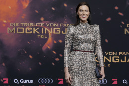 Michelle Forbes during the World premiere of the movie 'The Hunger Games: Mockingjay - Part 2' in Berlin, Germany, Wednesday, Nov. 4, 2015. (AP Photo/Michael Sohn)