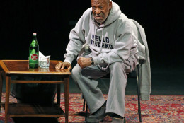 FILE - In this Jan. 17, 2015 file photo, comedian Bill Cosby performs at the Buell Theater in Denver. Cosby is scheduled to perform his comedy routine at Boston's Wilbur Theater Sunday, Feb. 8, 2015. He faces sexual assault accusations from several women, with some of the claims dating back decades. He has denied the allegations through his attorney and has never been charged with a crime. (AP Photo/Brennan Linsley, File)