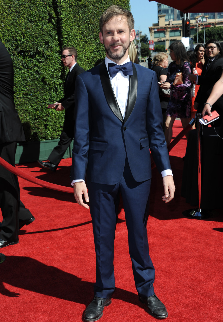 Dominic Monaghan arrives at the 2014 Creative Arts Emmys at Nokia Theatre L.A. LIVE on Saturday, Aug. 16, 2014, in Los Angeles. (Photo by Richard Shotwell/Invision/AP)