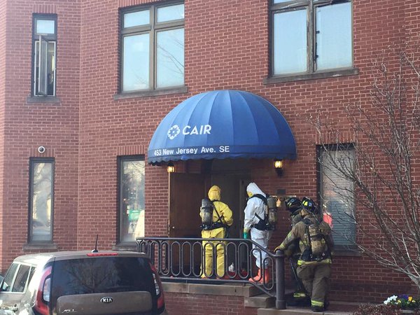 Officials are investigating a white powder substance mailed to the Council on American-Islamic Relations Thursday. (Courtesy CAIR)