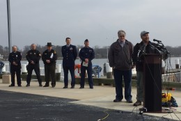 At an event at Coast Guard Station Annapolis, Stemcosky and Frend were reunited with the responders who saved them.