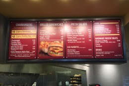 Here's a look at The Habit Burger Grill's varied menu. Everything is cooked fresh to order. (WTOP/Michelle Basch)