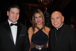 Saturday night we also celebrated the 25th Anniversary of Opera Camerata of Washington at the residence of the Ambassador of Colombia Juan Carlos Pinzon and his wife, Maria Pilar de Pinzon. We snapped them with Bishop Mario Dorsonville.
