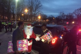 Thanks to Corporal Randy Green and the Maryland-National Capital Park Police in Prince George's County, the Carter family has presents under their tree. (WTOP/Mike Murillo)