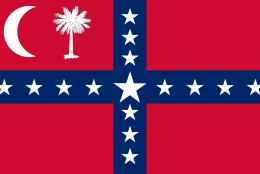 
Replica of South Carolina Sovereignty/Secession Flag. Used in article Flags of the Confederate States of America. (Wikimedia  Commons)