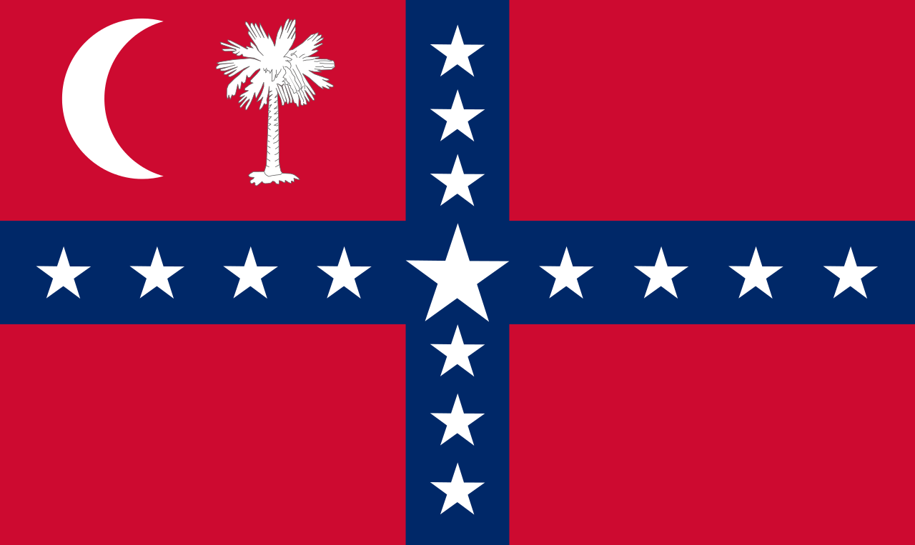 
Replica of South Carolina Sovereignty/Secession Flag. Used in article Flags of the Confederate States of America. (Wikimedia  Commons)