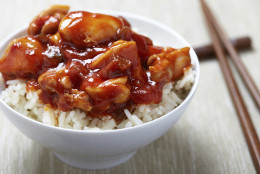 Sweet and Sour Chicken on Rice