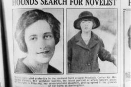 1926:  English crime writer Agatha Christie (1890 - 1976) and her daughter, Rosalind, (right), are featured in a newspaper article reporting the mysterious disappearance of the novelist.  (Photo by Hulton Archive/Getty Images)