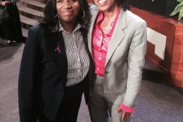 Lydia Polk and State's Attorney for Prince George's County Angela Alsobrooks, right, at a domestic violence prevention program. (Courtesy Lydia Polk)