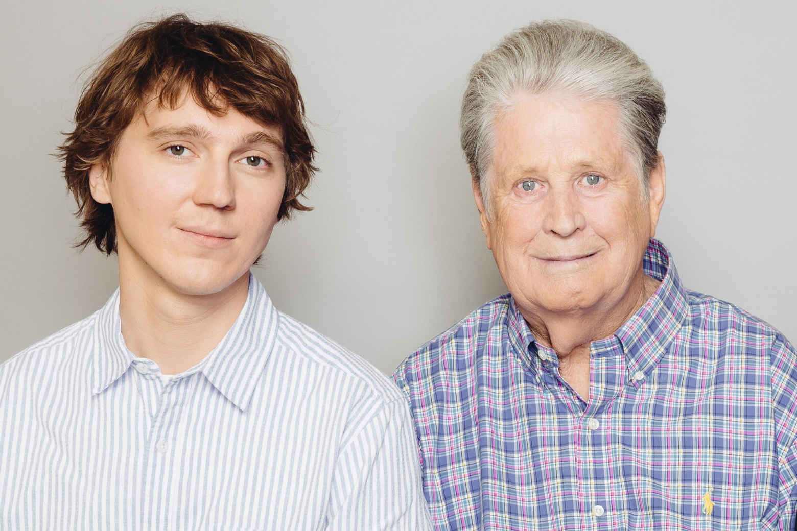 Paul Dano, Brian Wilson, and John Cusack pose for a portrait during press day for "Love &amp; Mercy" at The Four Seasons on Tuesday, June 2, 2015 in Los Angeles. (Photo by Casey Curry/Invision/AP)