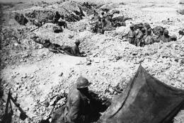 The Chalk country around Verdun in France in an undated photo where when plowed up by shells, provides an ideal shelter for advancing parties. Undated photo. (AP Photo)