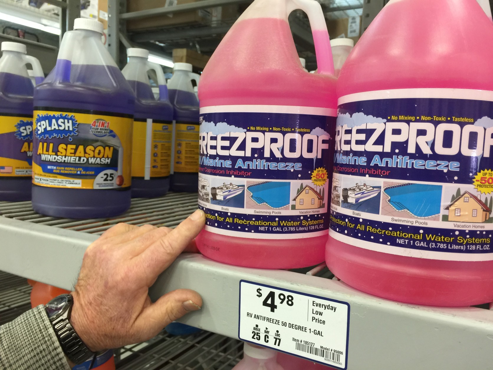 Using anti-freeze designed for boats and RV's is recommended for drains in exterior stairwells leading to basements. 
 
"If you don't, that water starts melting and getting up in there and that drain clogs [then] it's going to get up above your door levels and go right up on in the house, " says Lowe's Department Manager Larry Schultz. 
 
Products such as "Freezproof" are bio-degradable and environmentally friendly.
