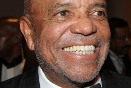 Motown founder Berry Gordy Jr. talks to the media during a red carpet reception at Motown's 50th anniversary gala on Saturday, Nov. 21, 2009 in Detroit. (AP Photo/Jerry S. Mendoza)