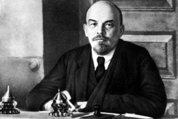 Russian revolutionary leader Vladimir Ilich Lenin is shown in 1918 at an unknown location.  Lenin, in 1918, split with the Left Social Revolutionaries and renamed the Bolsheviks the Russian Communist Party.  (AP Photo)
