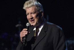 FILE - In this April 1, 2015 file photo, David Lynch speaks at the David Lynch Foundation Music Celebration at the Theatre at Ace Hotel in Los Angeles. Lynch and Mark Frost are writing the "Twin Peaks" reboot with Lynch slated to direct all the episodes.  Showtime Networks president David Nevins told a gathering of TV critics on Tuesday, Aug. 11, that shooting will begin next month. (Photo by Chris Pizzello/Invision/AP, File)