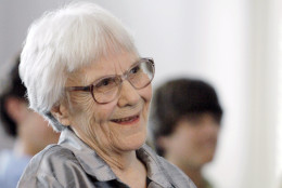 FILE - In this Aug. 20, 2007, file photo, "To Kill A Mockingbird" author Harper Lee smiles during a ceremony honoring the four new members of the Alabama Academy of Honor, at the state Capitol in Montgomery, Ala.  Each spring, volunteers join together annually to perform a stage version of Lee's "To Kill a Mockingbird" on the courthouse lawn in Monroeville, Ala.  It was reported on Friday, Feb. 19, 2016, that Lee had died in her hometown of Monroeville, Alabama; she was 89. (AP Photo/Rob Carr, File)