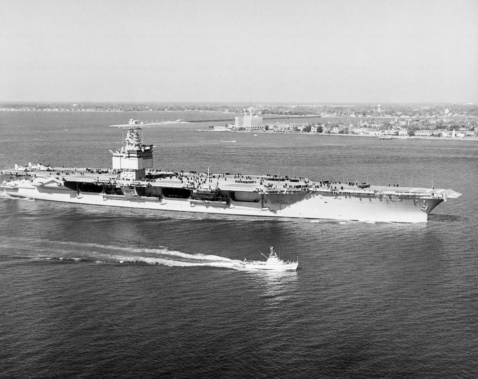 The USS Enterprise, the Navy's newest nuclear-powered aircraft carrier, is shown in a 1961 photo.  (AP Photo)