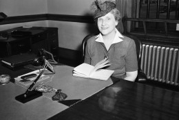 Mrs. Nellie Tayloe Ross Director of the U.S. Mint poses Dec. 1, 1942 in Denver. (AP Photo)
