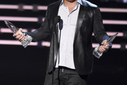 Vin Diesel accepts the award for favorite movie for Furious 7 at the People's Choice Awards at the Microsoft Theater on Wednesday, Jan. 6, 2016, in Los Angeles. (Photo by Chris Pizzello/Invision/AP)