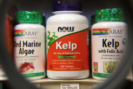 In this Friday, Nov. 6, 2015, kelp tablets are sold at the Royal River Natural Foods store in Freeport, Maine. The harvest of Maine seaweed is growing in recent years as interest grows in the varied uses of marine algae. (AP Photo/Robert F. Bukaty)
