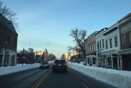 The morning rush hour on Monday, Jan. 25, 2016, after the Blizzard of 2016. (WTOP/Rich Johnson)