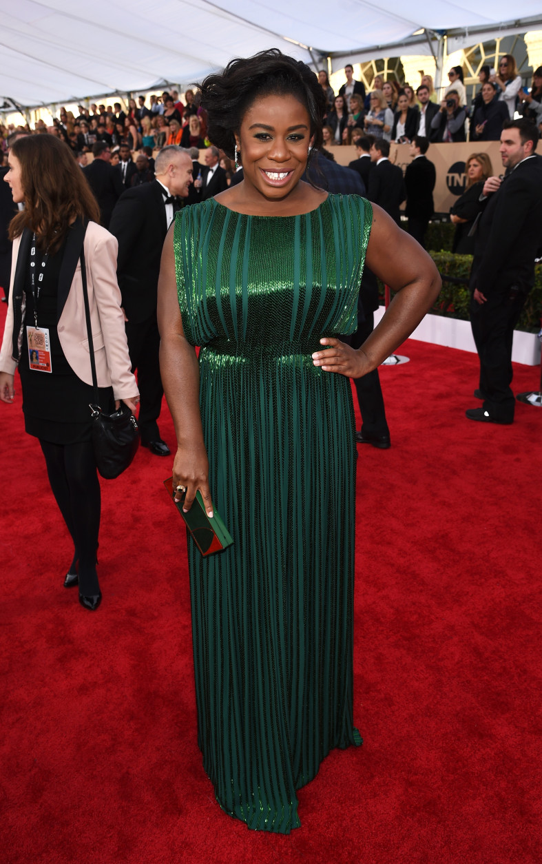 LOS ANGELES, CA - JANUARY 30: Actresses Uzo Aduba attends The 22nd Annual Screen Actors Guild Awards at The Shrine Auditorium on January 30, 2016 in Los Angeles, California. 25650_013  (Photo by Dimitrios Kambouris/Getty Images for Turner)