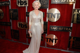 LOS ANGELES, CA - JANUARY 30:  Actress Helen Mirren attends the 22nd Annual Screen Actors Guild Awards at The Shrine Auditorium on January 30, 2016 in Los Angeles, California.  (Photo by Kevork Djansezian/Getty Images)