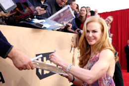 LOS ANGELES, CA - JANUARY 30:  Actress Nicole Kidman signs autographs at The 22nd Annual Screen Actors Guild Awards at The Shrine Auditorium on January 30, 2016 in Los Angeles, California. 25650_013  (Photo by Dimitrios Kambouris/Getty Images for Turner)