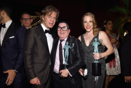 LOS ANGELES, CA - JANUARY 30:  (L-R) Actors William H. Macy, Lea DeLaria and Emma Myles attend People and EIF's Annual Screen Actors Guild Awards Gala at The Shrine Auditorium on January 30, 2016 in Los Angeles, California.  (Photo by Larry Busacca/Getty Images for People Magazine) *** Local Caption *** William H. Macy; Lea DeLaria; Emma Myles