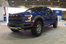 2017 Ford F-150 Raptor: This desert-racer truck is coming back; redesigned as part of the aluminum-bodied F-150 line. (WTOP/John Aaron)