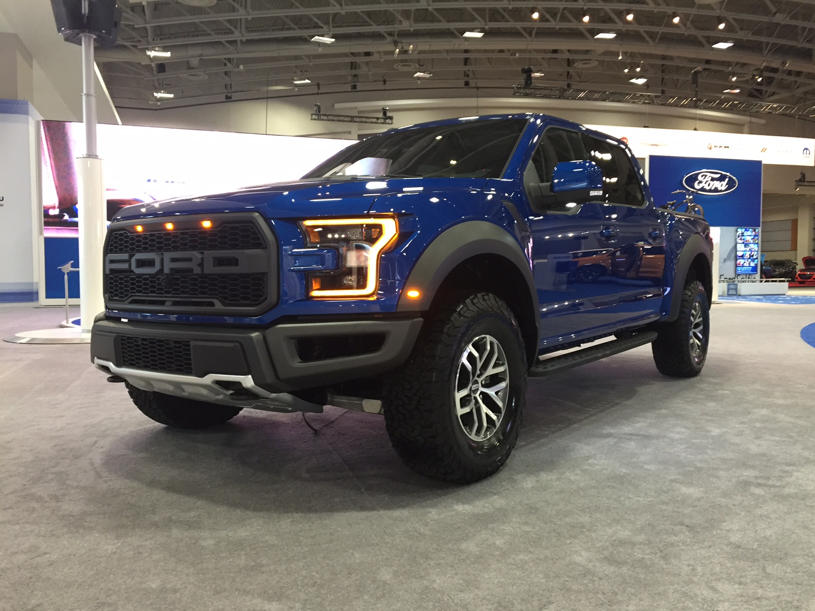 2017 Ford F-150 Raptor: This desert-racer truck is coming back; redesigned as part of the aluminum-bodied F-150 line. (WTOP/John Aaron)