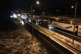 The Inner Loop is seen early Thursday, Jan. 21, 2016 at River Road. (WTOP/Mike Jakaitis)