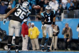 during their game at Bank of America Stadium on January 3, 2016 in Charlotte, North Carolina.