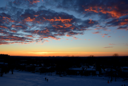 The post-blizzard sunset on Jan. 24, 2016. (WTOP/Dave Dildine)