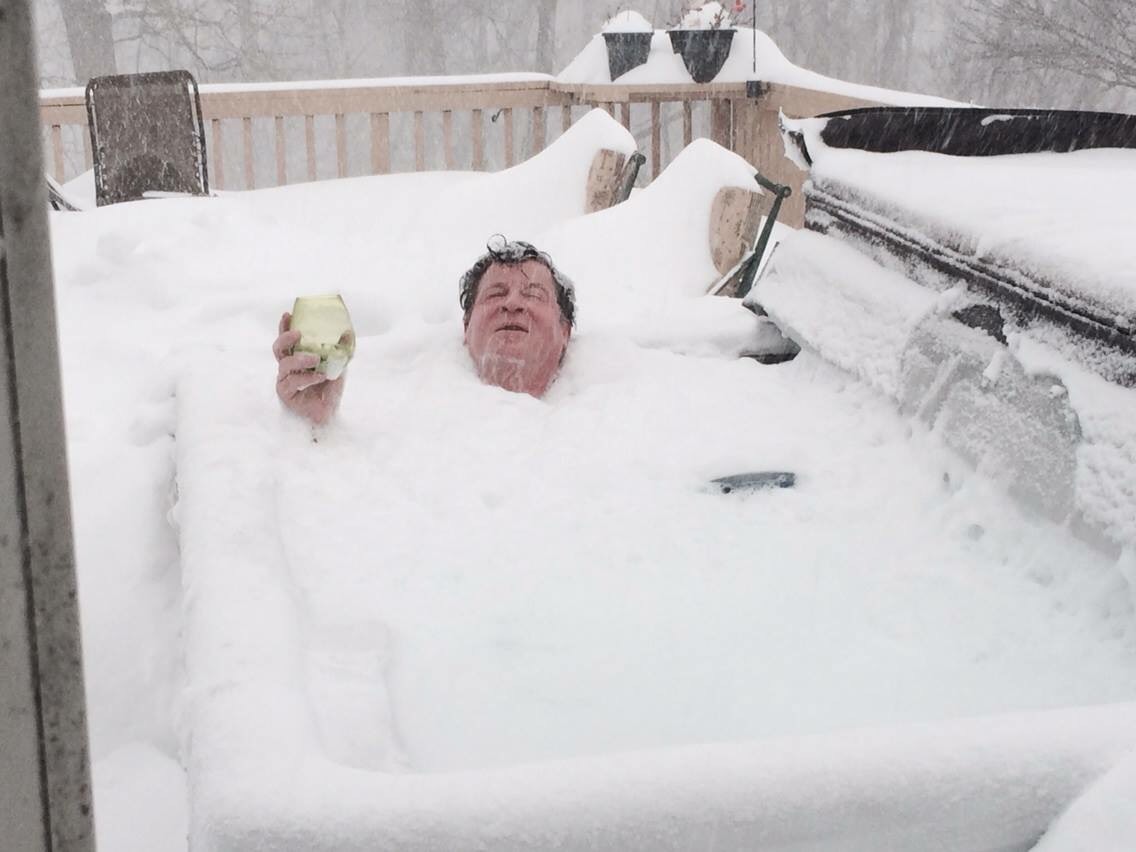 People find all sorts of ways to enjoy the snow. (Courtesy WTOP listener via the WTOP app)