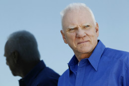 Actor Malcolm McDowell poses for a portrait, while promoting the 40th Anniversary Blu-ray of "A Clockwork Orange", in Burbank, Calif., Wednesday, May 11, 2011.  (AP Photo/Matt Sayles)
